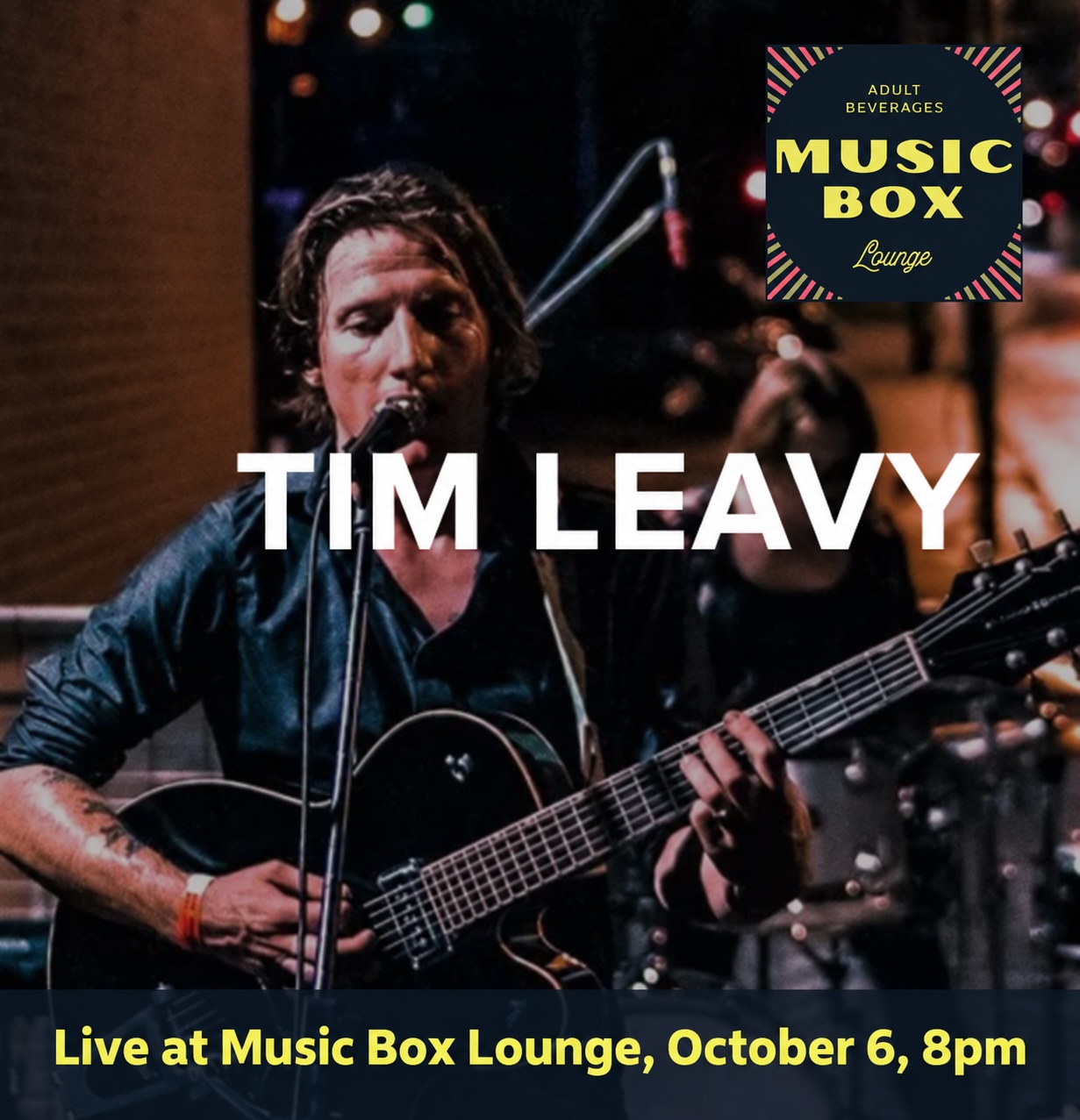 Poster for Tim Leavy Live at The Box